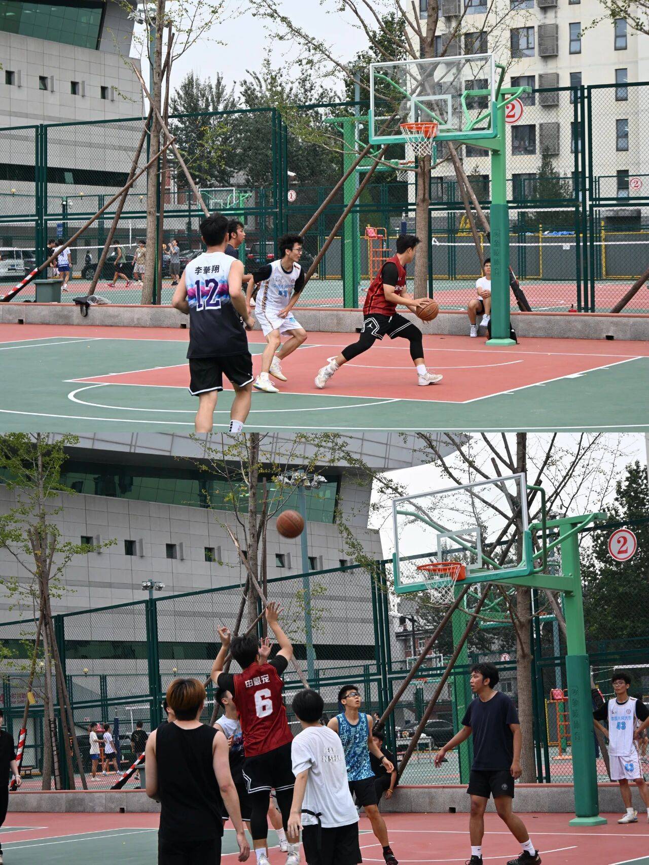 友谊篮球赛场上实力较量擦出火花